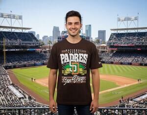 New Era Men’s Tee Shirt Padres San Diego Short Sleeve Brown Size 3XL